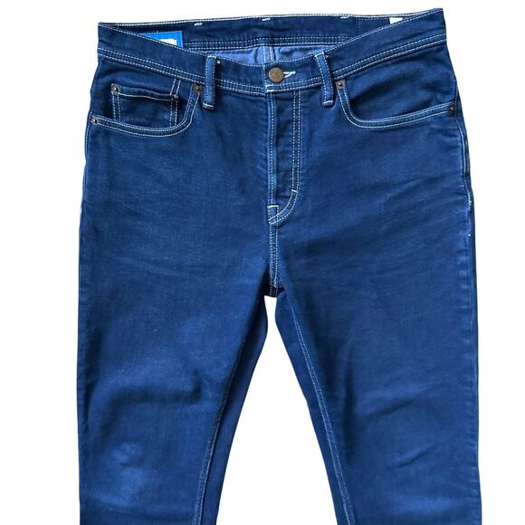 ACNE Studios Bla Konstant River Cobalt Blue White Stitched Tapered Jeans Size 30 - Picture 5 of 8